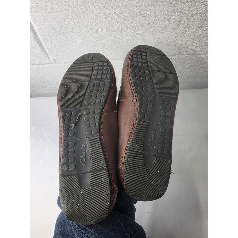 Clarks Mens‎ Sz 10.5 Brown Leather Marcos Drive loafers Moccasins - Picture 6 of 8